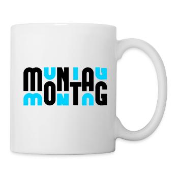 Montag Black/Cyan - Tasse - Weiß - Rechts