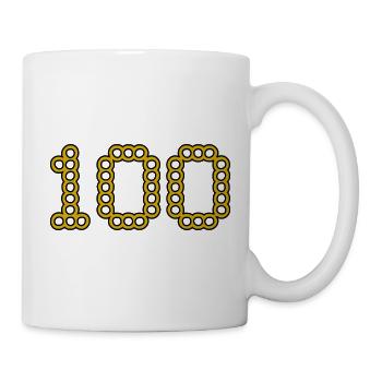 100. 100 YEARS. 100th ANNIVERSARY. BIRTHDAY 100 - Mug - white - Right