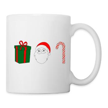 Weihnachtsfreude GeschenkSanta Zuckerstange - Tasse - Weiß - Rechts