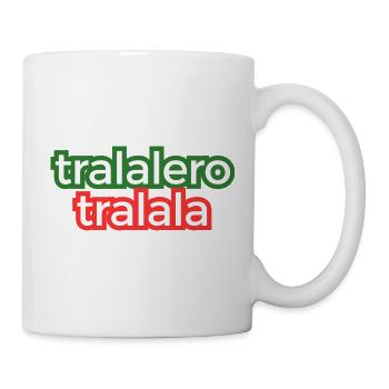 Tralalero Tralala Italian Brainrot Grün Rot - Tasse - Weiß - Rechts