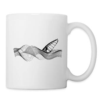 Windsurfer on wave structure - Mug - white - Right