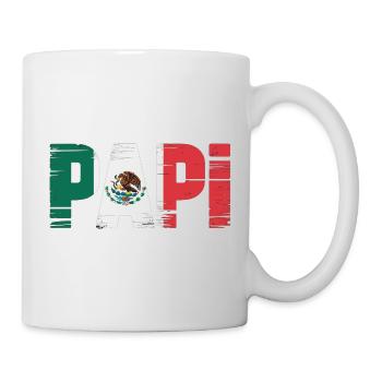 Daddy Mexico Flag – Proud Father in Latino Style - Mug - white - Right