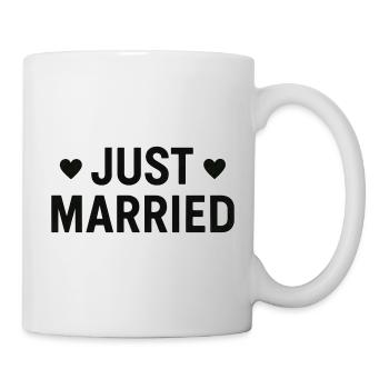Frisch verheiratet - Brautpaar - Hochzeit - Junggesellenabschied - Tasse - Weiß - Rechts