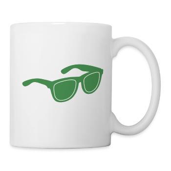 Lunettes de soleil vertes Graphique - Mug blanc - blanc - Droite