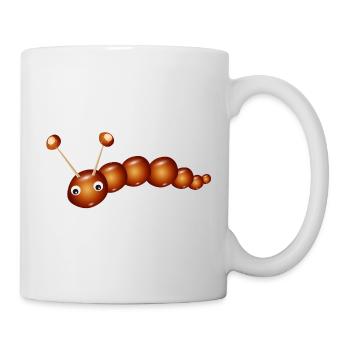 Chenille châtaigne mignonne – Enfance et plaisir de l’artisanat - Mug blanc - blanc - Droite