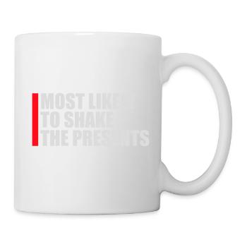 Le plus susceptible de secouer les cadeaux Noël Fun - Mug blanc - blanc - Droite