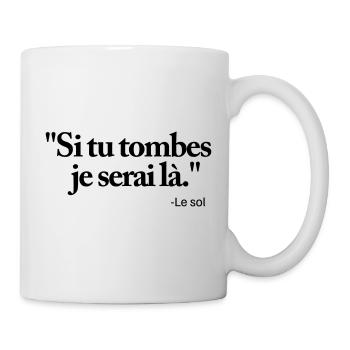 Wenn du fällst, bin ich da - Tasse - Weiß - Rechts