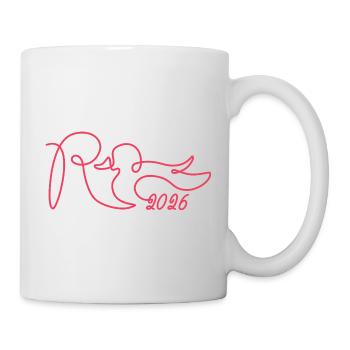 Pension une ligne - 2026 Enfin terminé - Mug blanc - blanc - Droite