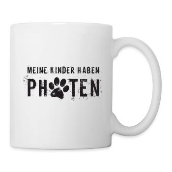 Mein Kind hat Pfoten - Tasse - Weiß - Rechts