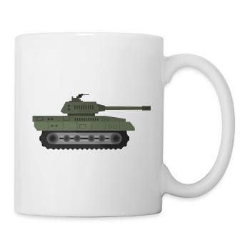 Char militaire - Mug blanc - blanc - Droite