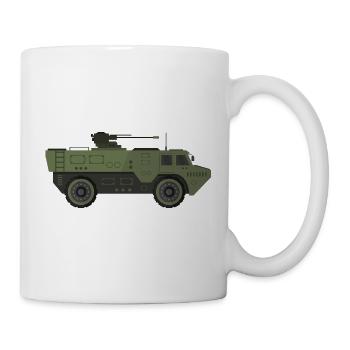 Char militaire - Mug blanc - blanc - Droite