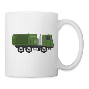 Camion à ordures - Mug blanc - blanc - Droite