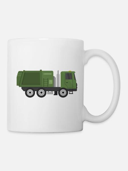 Müllwagen - Tasse - Weiß