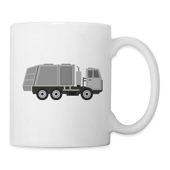 Camion à ordures - Mug blanc - blanc - Droite