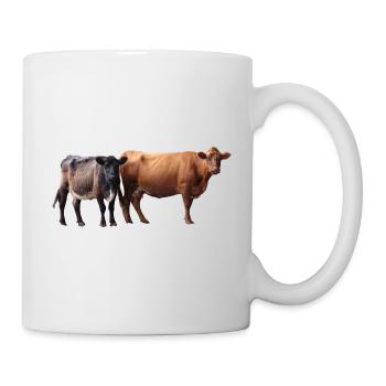 zwei Kühe - Tasse - Weiß - Rechts