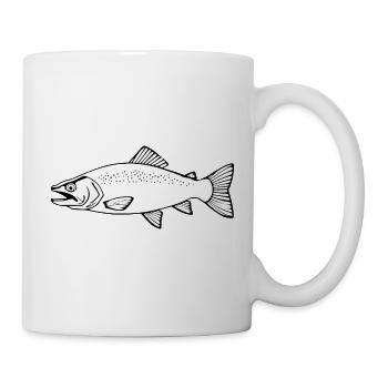 Fish Trout Angler T-shirt Gift Angler - Mug - white - Right