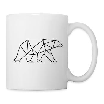 Polygone d’ours - Mug blanc - blanc - Droite