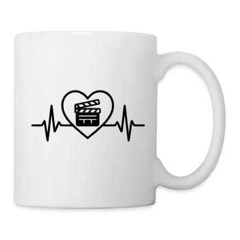 Herz Kino – Filmleidenschaft - Tasse - Weiß - Rechts