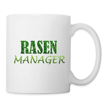 Rasenmanager Platzwart Greenkeeper Fußball Garten - Tasse - Weiß - Rechts
