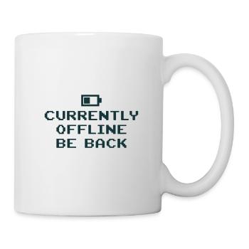 Actuellement hors ligne, je suis de retour batterie vide - Mug blanc - blanc - Droite