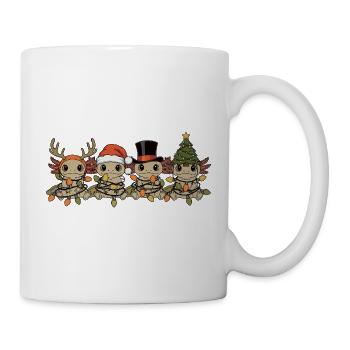 Axolotl Vintage Weihnachtsbeleuchtung Geschenk - Tasse - Weiß - Rechts