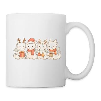 Eisdrachen für Kinder, Jungen und Mädchen, Weihnac - Tasse - Weiß - Rechts