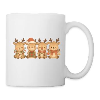 Rentiere für Männer, Frauen und Kinder – Weihnacht - Tasse - Weiß - Rechts