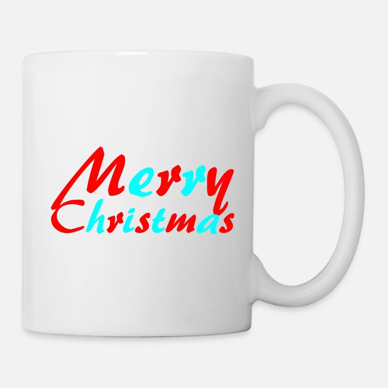 Joyeux Noël Écriture Néon - Mug blanc - blanc