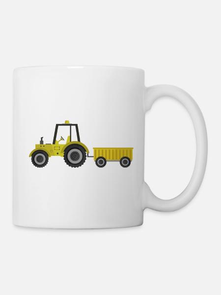 Traktorfarm - Tasse - Weiß