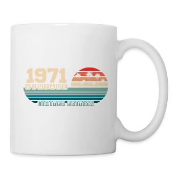 54e anniversaire 1971 Vintage 1971 Retro Sunset - Mug blanc - blanc - Droite