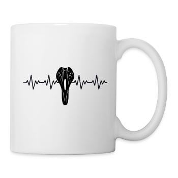 Bicycle Saddle Saddle Mountain Bike Downhill ECG - Mug - white - Right