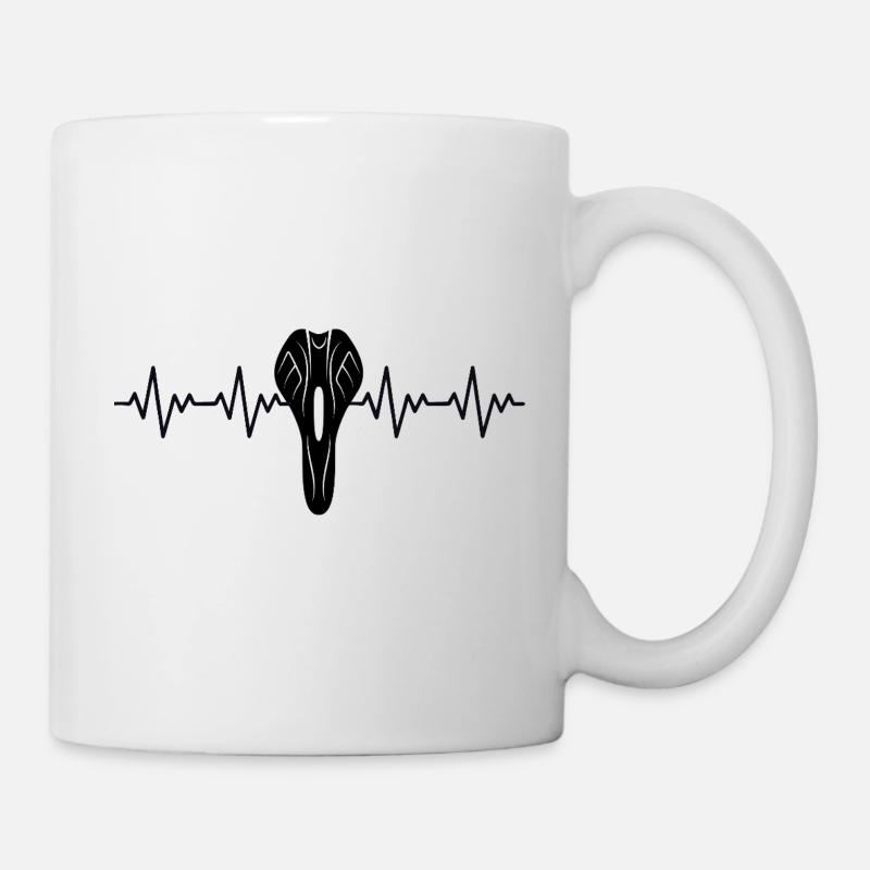 Vélo Selle Selle VTT ECG en descente - Mug blanc - blanc