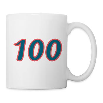 100. 100 YEARS. 100th ANNIVERSARY. BIRTHDAY 100 - Mug - white - Right