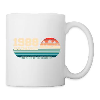 37th Birthday 1988 Vintage 1988 Retro Sunset - Mug - white - Right