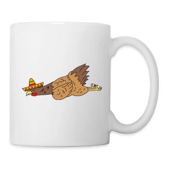 Funny Chicken Sombrero Tired Cinco De Mayo Fiesta  - Mug - white - Right