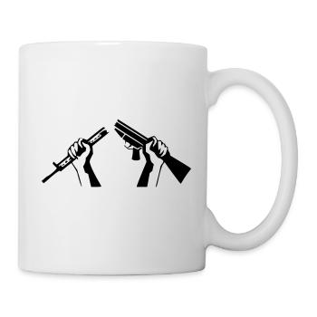 Zerbrochenes Gewehr - Friedenssymbol - Tasse - Weiß - Rechts