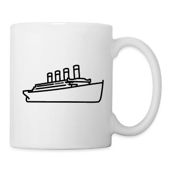 Titanic 1912 Legendary ocean liner silhouette - Mug - white - Right