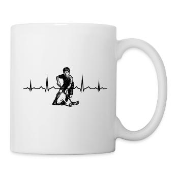 Motif emblématique du floorball - Mug blanc - blanc - Droite