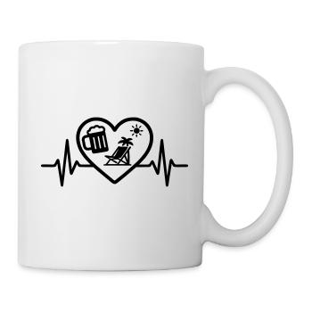 Heart, Beer, Holiday, Sun, Humor - Mug - white - Right