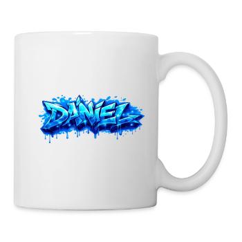 Graffiti  DANIEL Prénom cadeau idéal imprimable  - Mug blanc - blanc - Droite