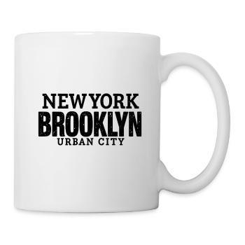 Urban City New York Brooklyn Vintage Style - Tasse - Weiß - Rechts
