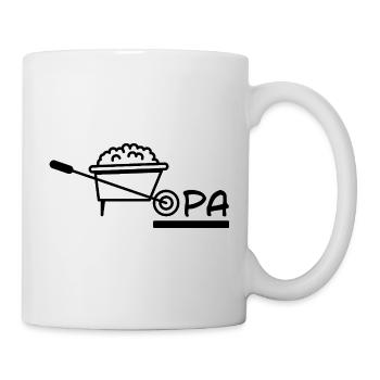 Grand-père Wheelbarrow Jardinage - Mug blanc - blanc - Droite