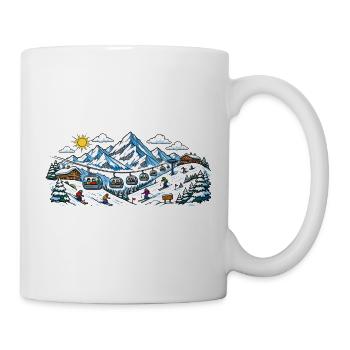 Gondola lift Winter Sports Ski Resort - Mug - white - Right
