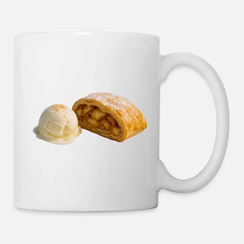 Apfelstrudel mit Vanilleeis - Mug - white