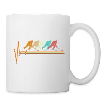Joueur rétro Puls ECG Icey Hockey Heartbeat - Mug blanc - blanc - Droite