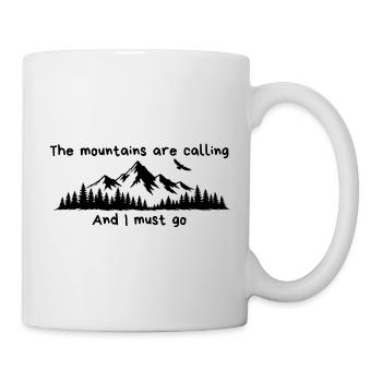 Les montagnes appellent, Berge, Vagabond - Mug blanc - blanc - Droite