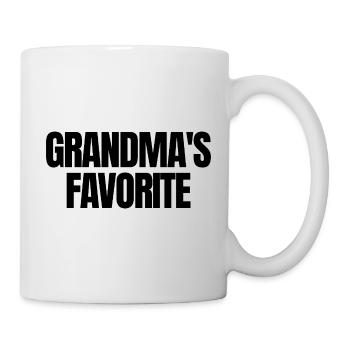 Favorite Grandchild Funny I'm Grandma's Favorite - Tasse - Weiß - Rechts
