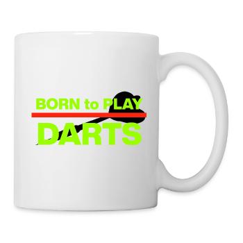 Fabriqué pour les fléchettes, édition néon, cent quatre-vingts - Mug blanc - blanc - Droite