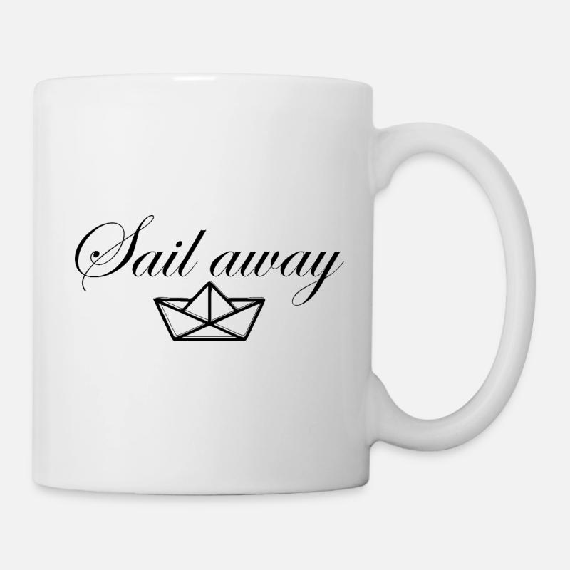 Sail Away Boat - Mug - white