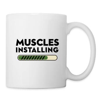 Muscles Installing Fortschrittsbalken Fitness Gym - Tasse - Weiß - Rechts